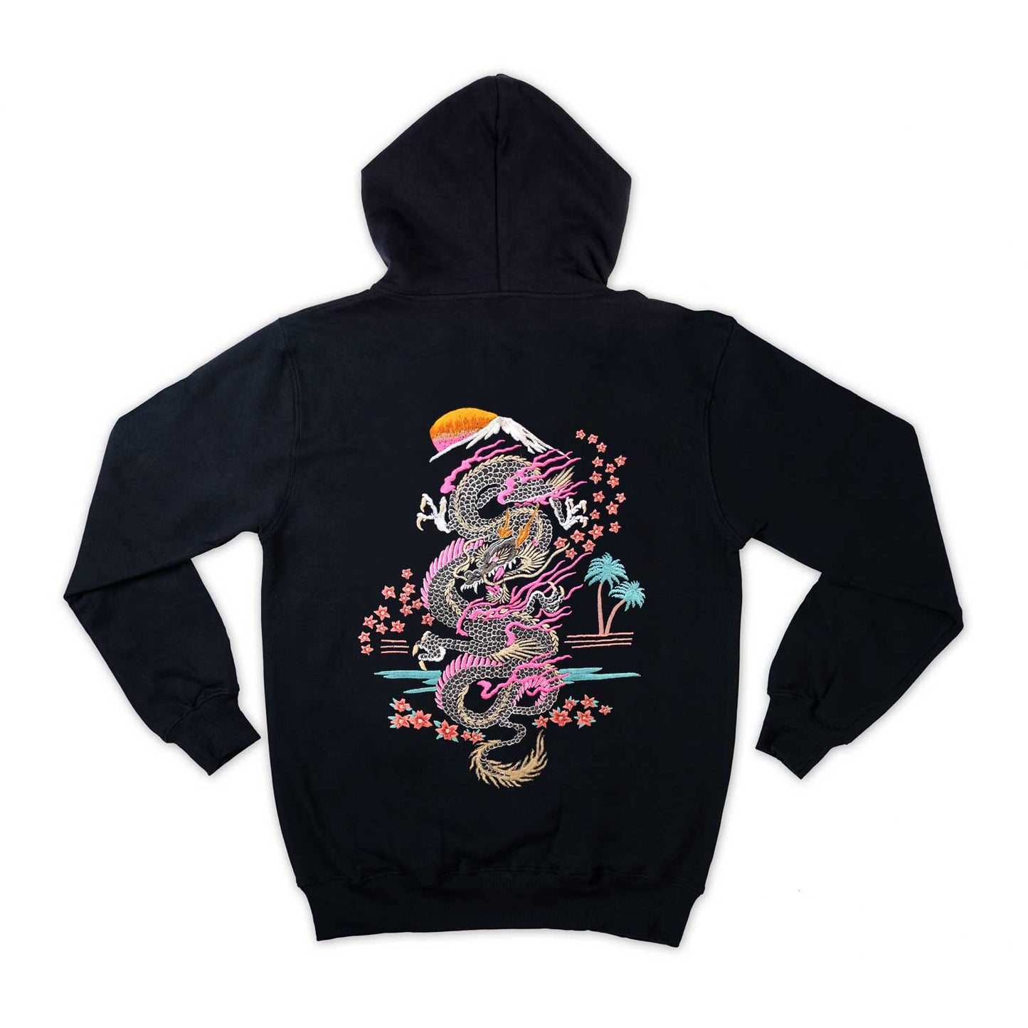 Ryujin Japanese Dragon Embroidered Loose Fit Unisex Hoodie