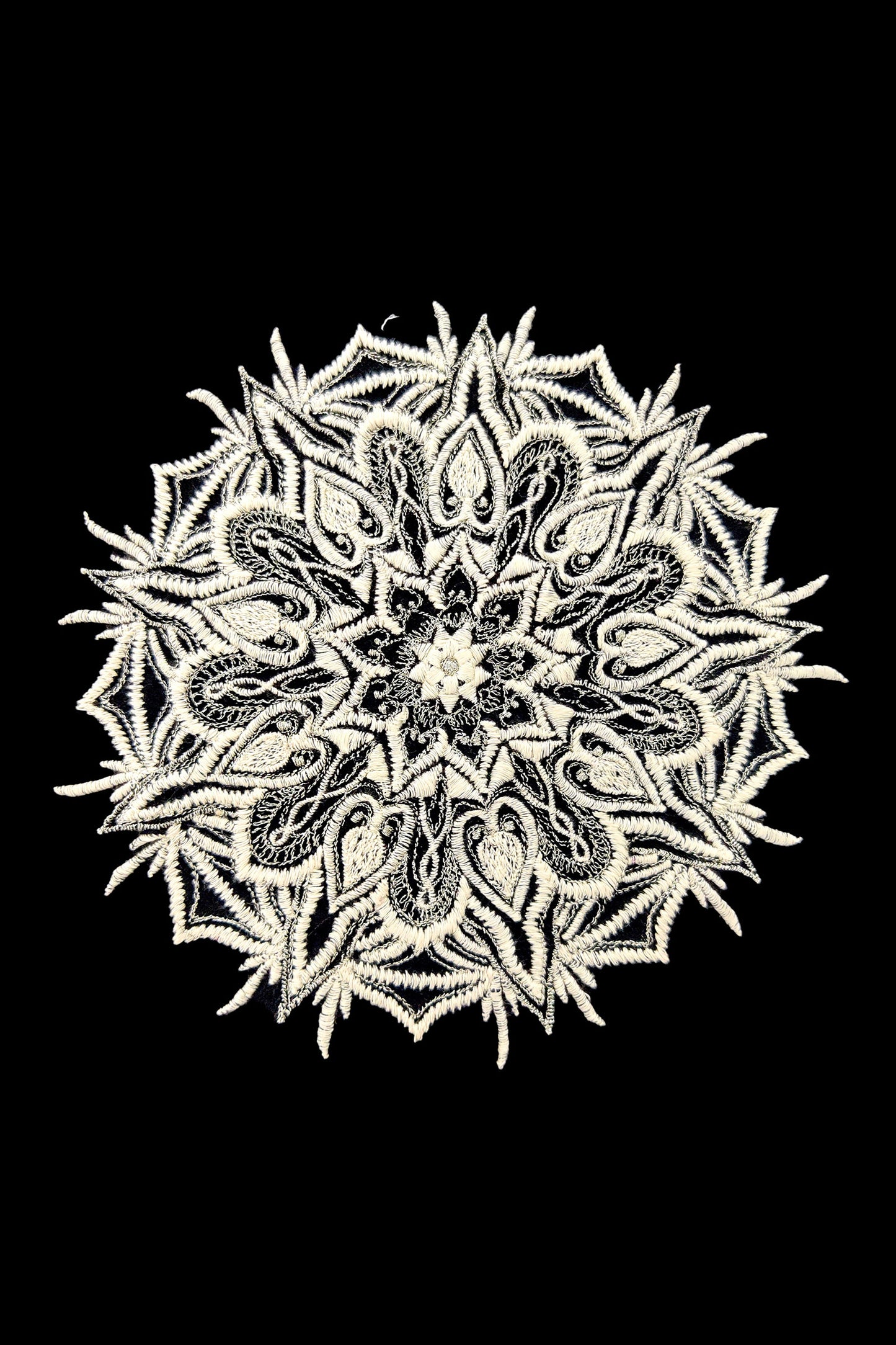 Mandala Embroidered With Zari Relaxed-Fit T-shirt For Women