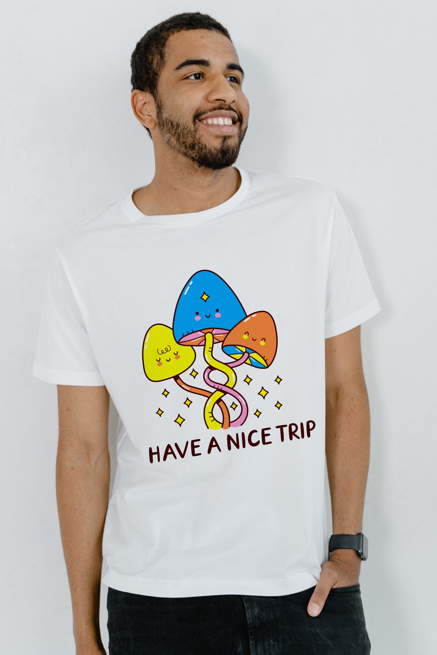 Have A Nice Trip Graphic Art White T-shirt For Men