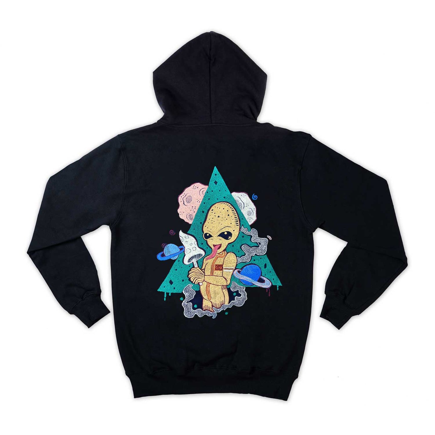 Alien Trip Embroidered Loose Fit Unisex Hoodie