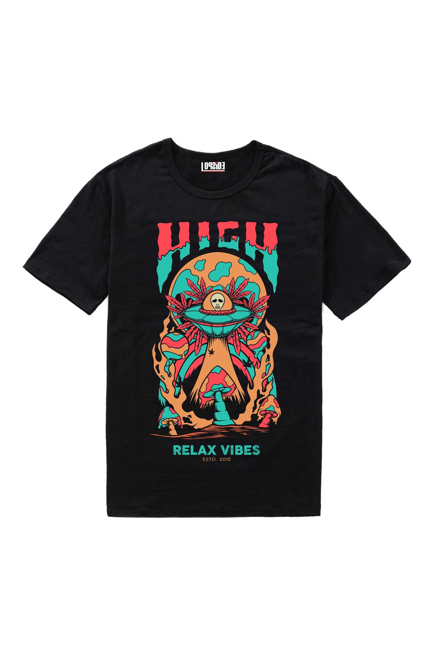 Relax Vibes Black Oversized Unisex T-shirt