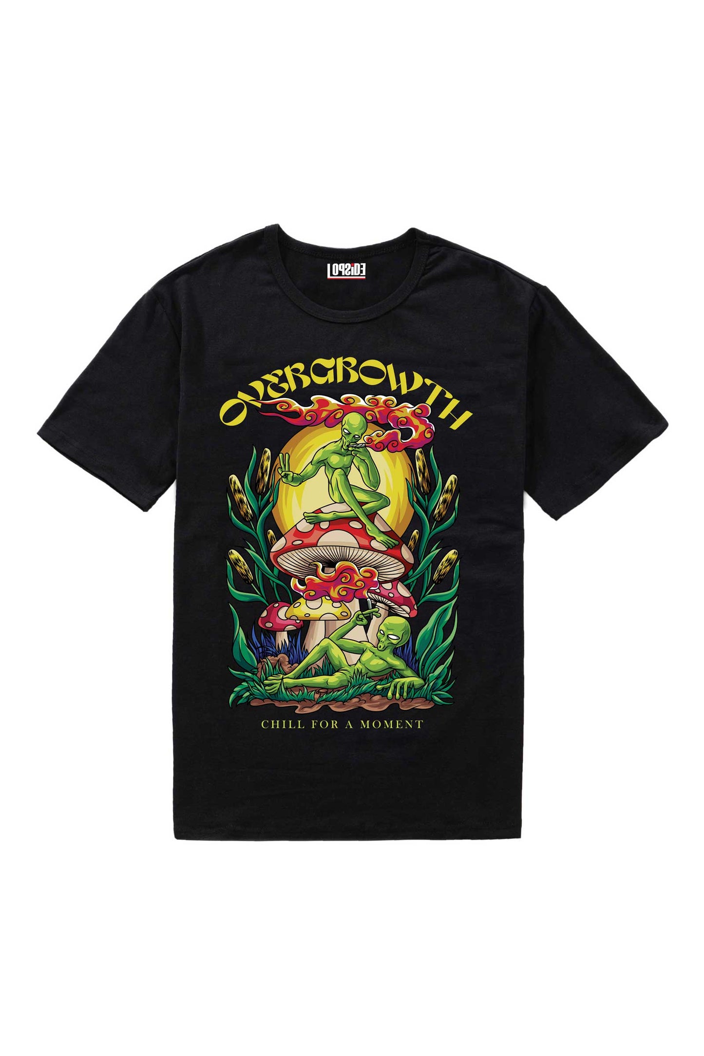 Psychedelic Shrooms Black Oversized Unisex T-shirt