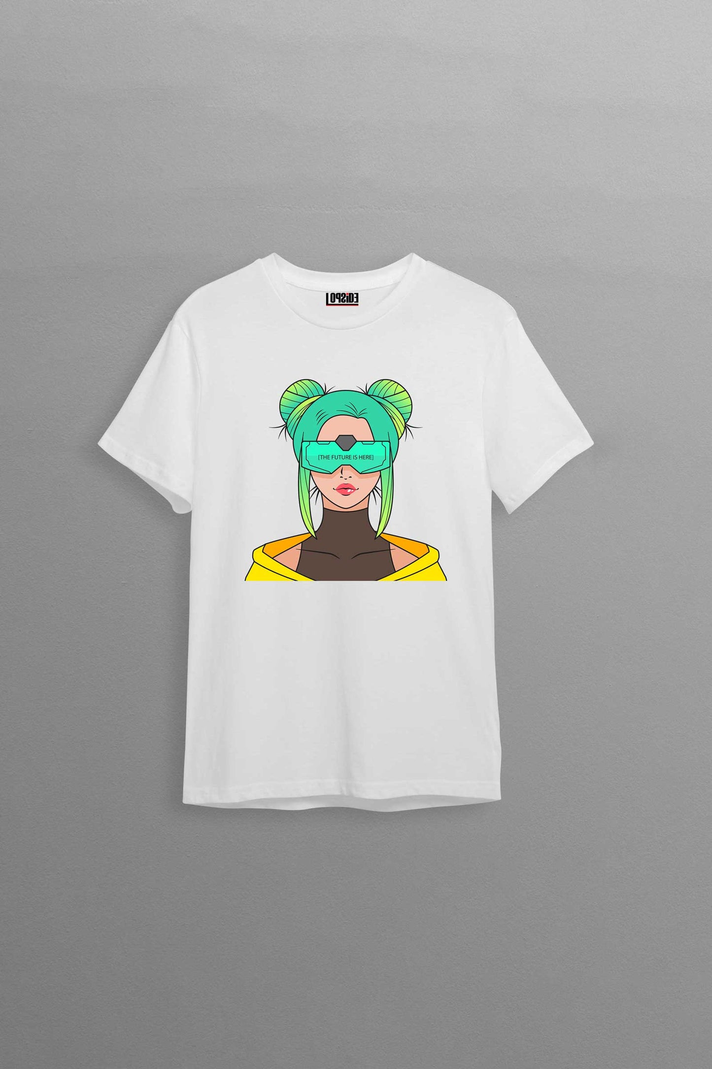 Pop Art Girl White Oversized Unisex T-shirt