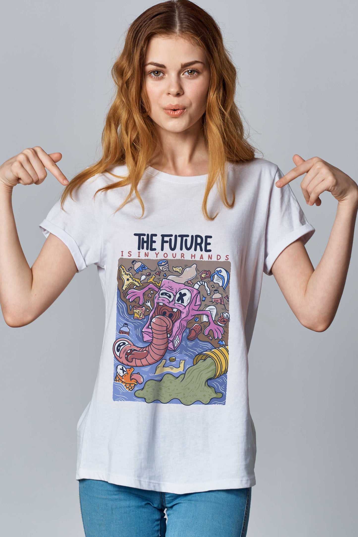 The Future Is In Your Hands White T-shirt For Women