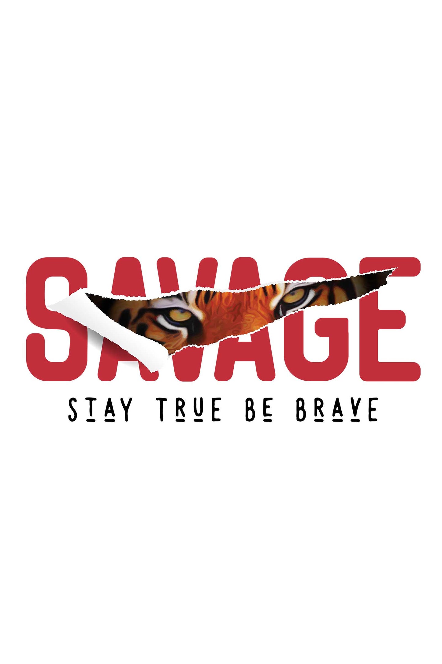 Savage Stay True Be Brave White T-shirt For Men