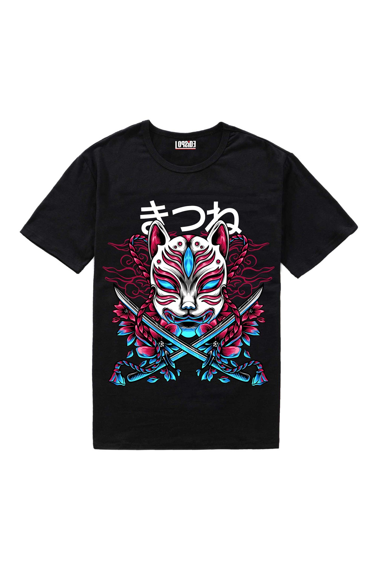 The Kitsune Japan And Swords Oversized Unisex T-shirt