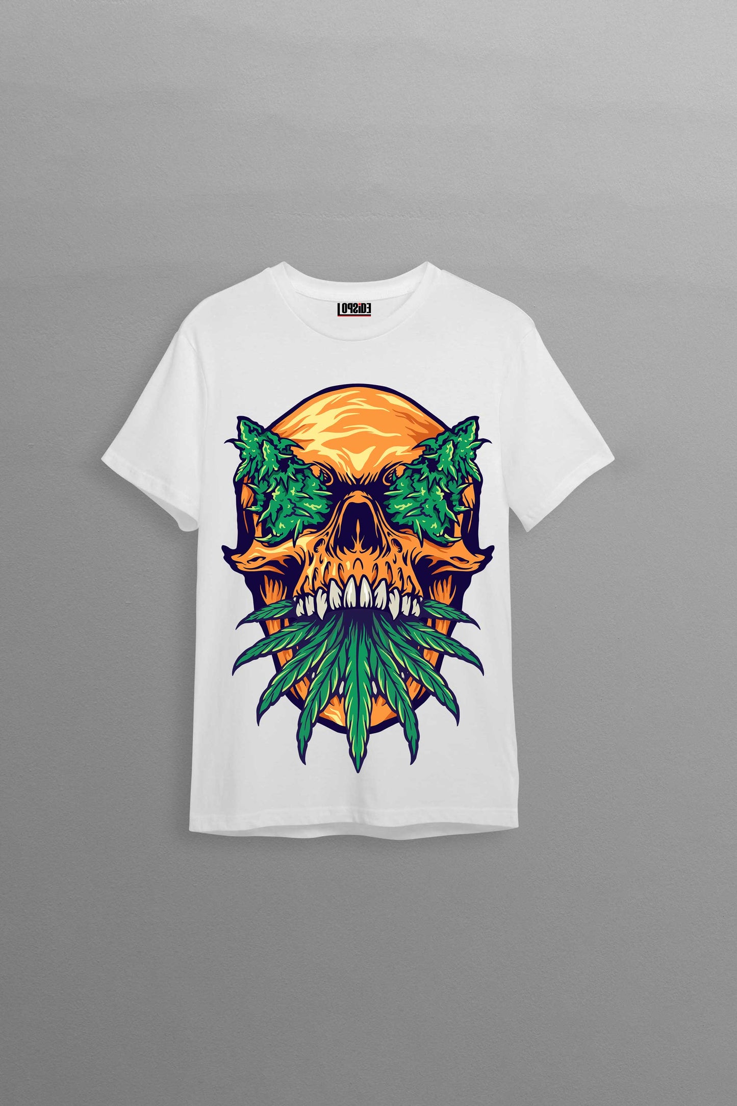 Skull Kush White Oversized Unisex T-shirt