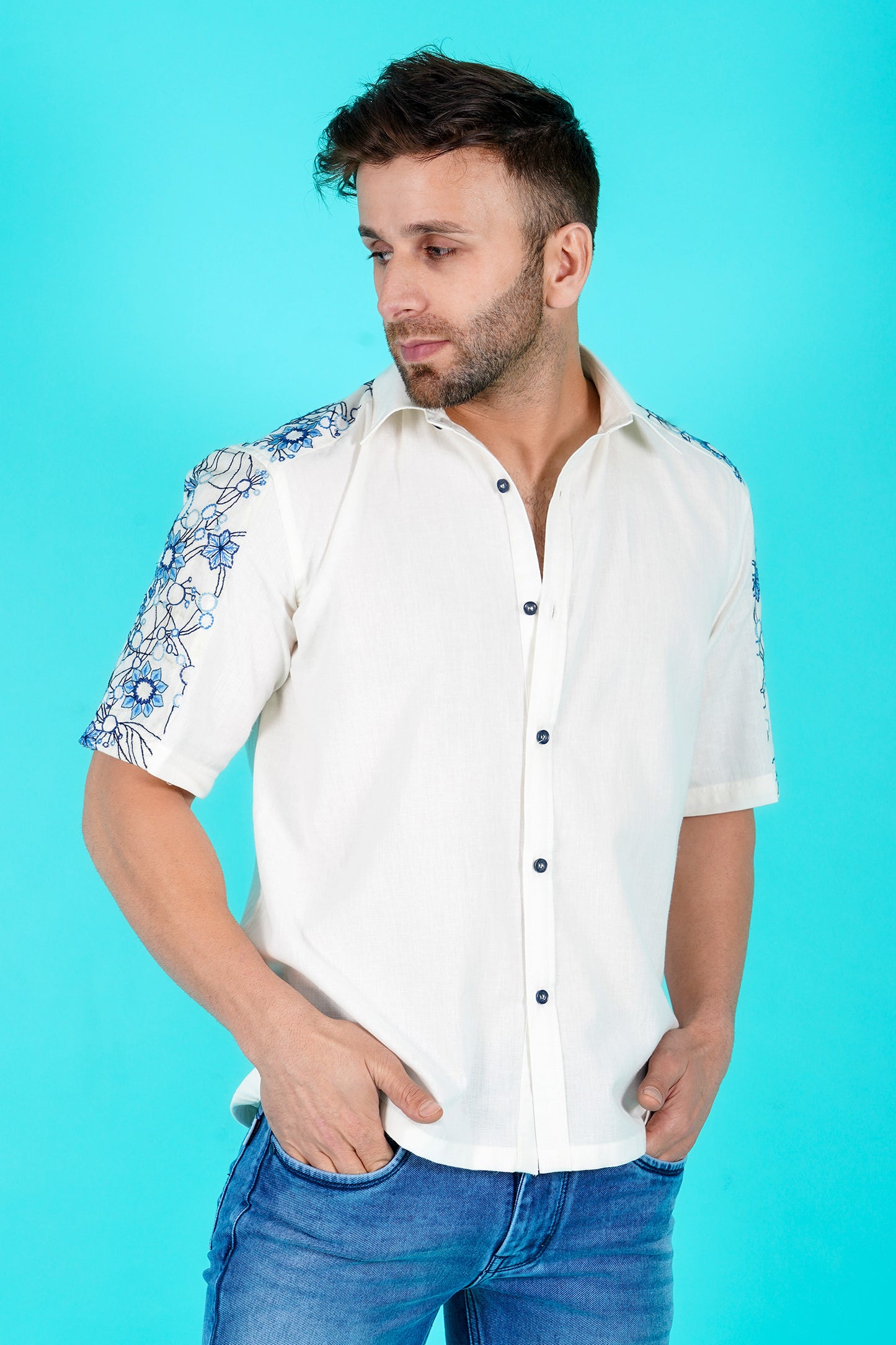 Benjamin Men's Embroidered Shirt