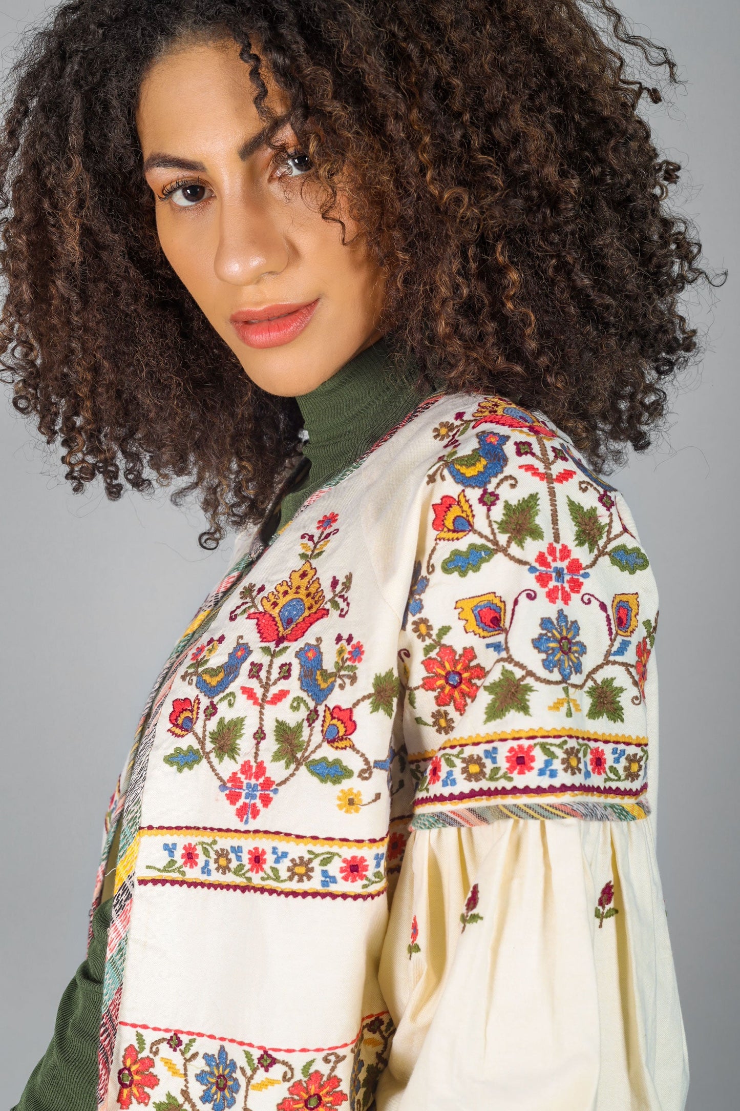 Parka Bird Embroidered Jacket
