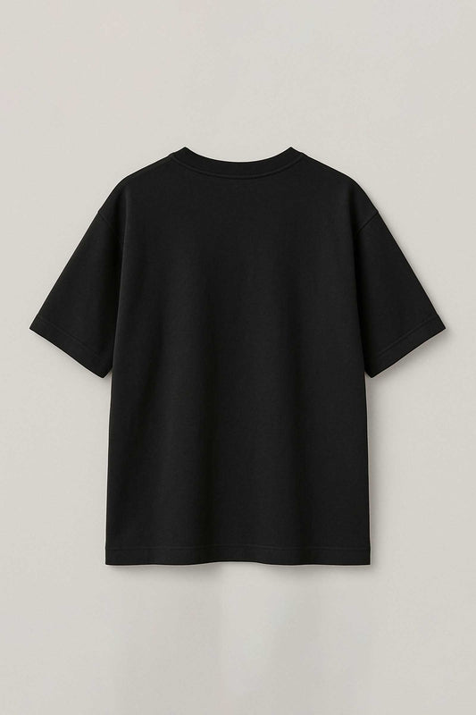 Mahadev Trishul Embroidered Artwork Black Oversized Unisex T-shirt