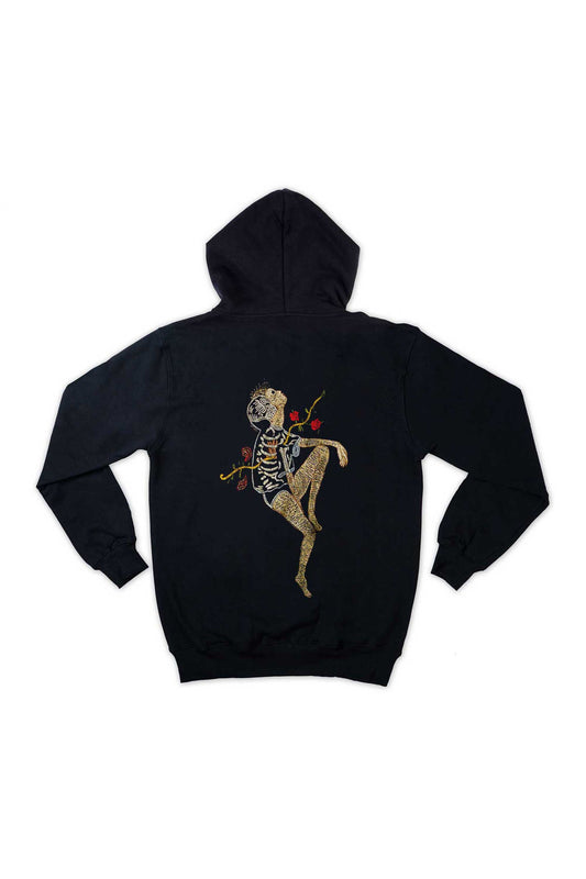 Dark Paradise Embroidered Loose Fit Unisex Hoodie