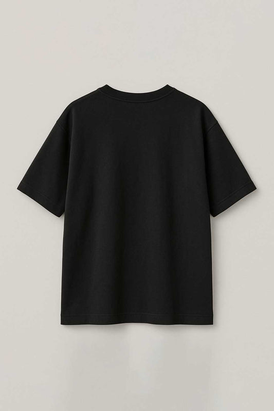 Hand Of God Embroidered Artwork Black Oversized T-shirt