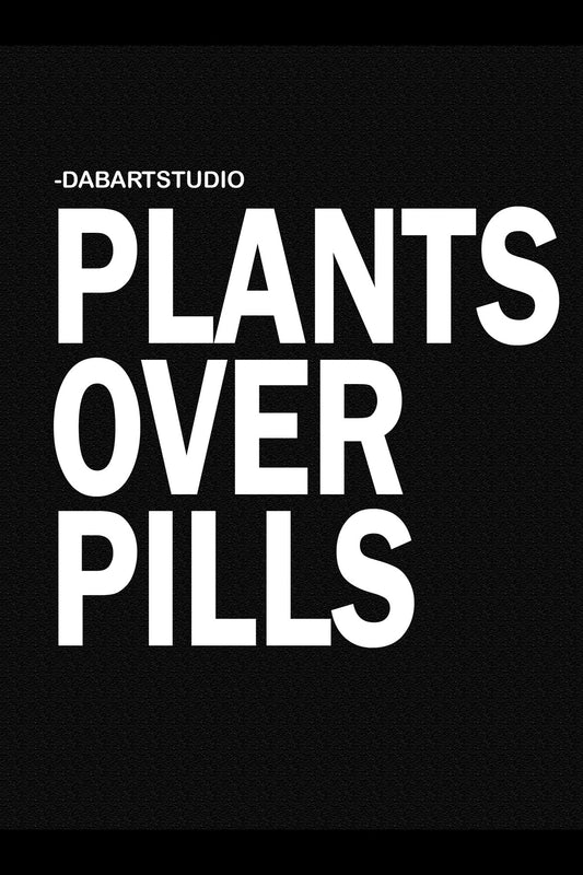 Plants Over Pills Black T-shirt For Women