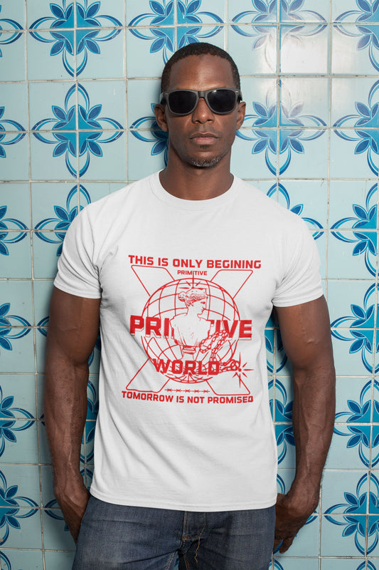 Primitive World Streetwear Graphic Art T-shirt For Men