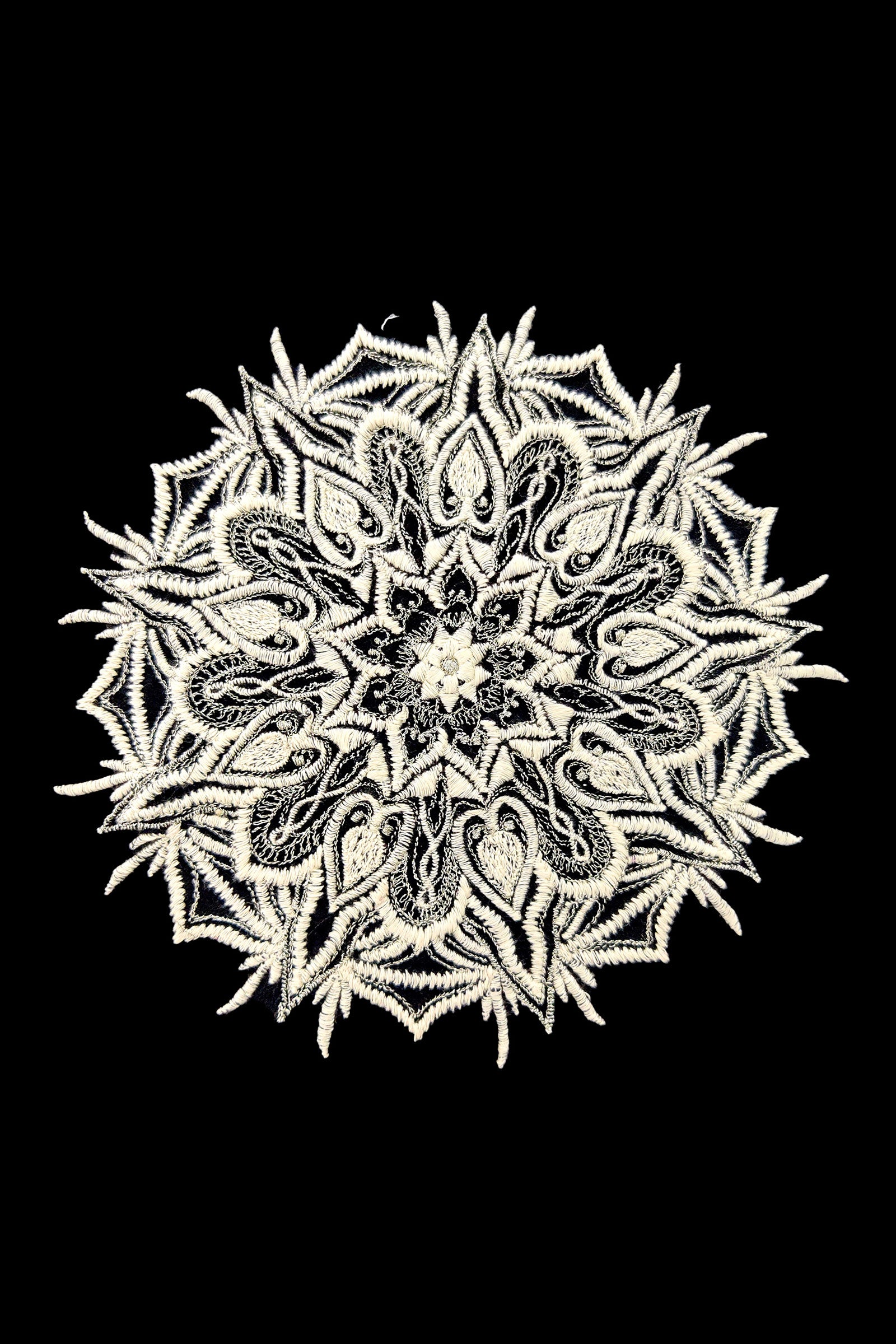 Mandala Embroidered With Zari Relaxed-Fit T-shirt For Women