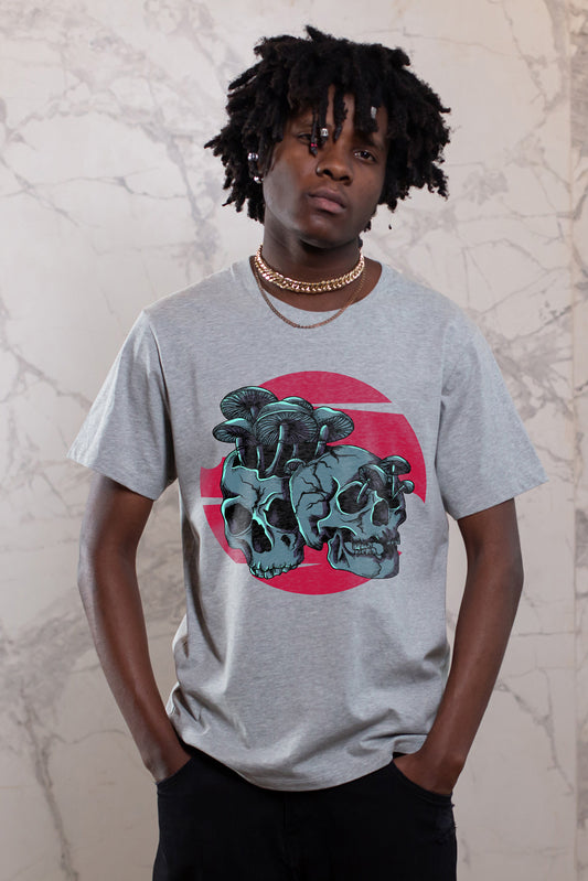 Mushroom Hat Graphic Art Half Sleeve T-shirt For Men