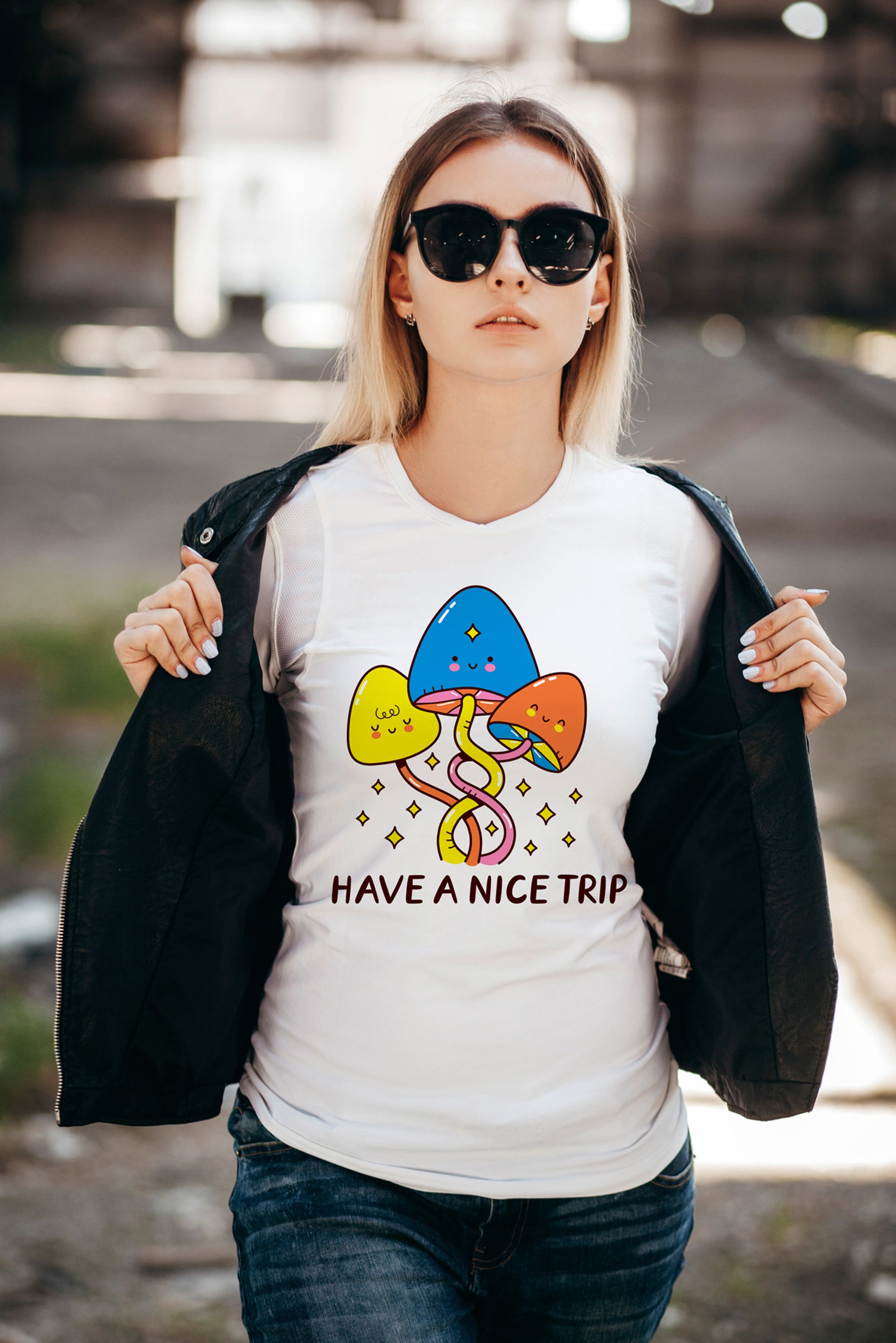 Have A Nice Trip Graphic Art White T-shirt For Women