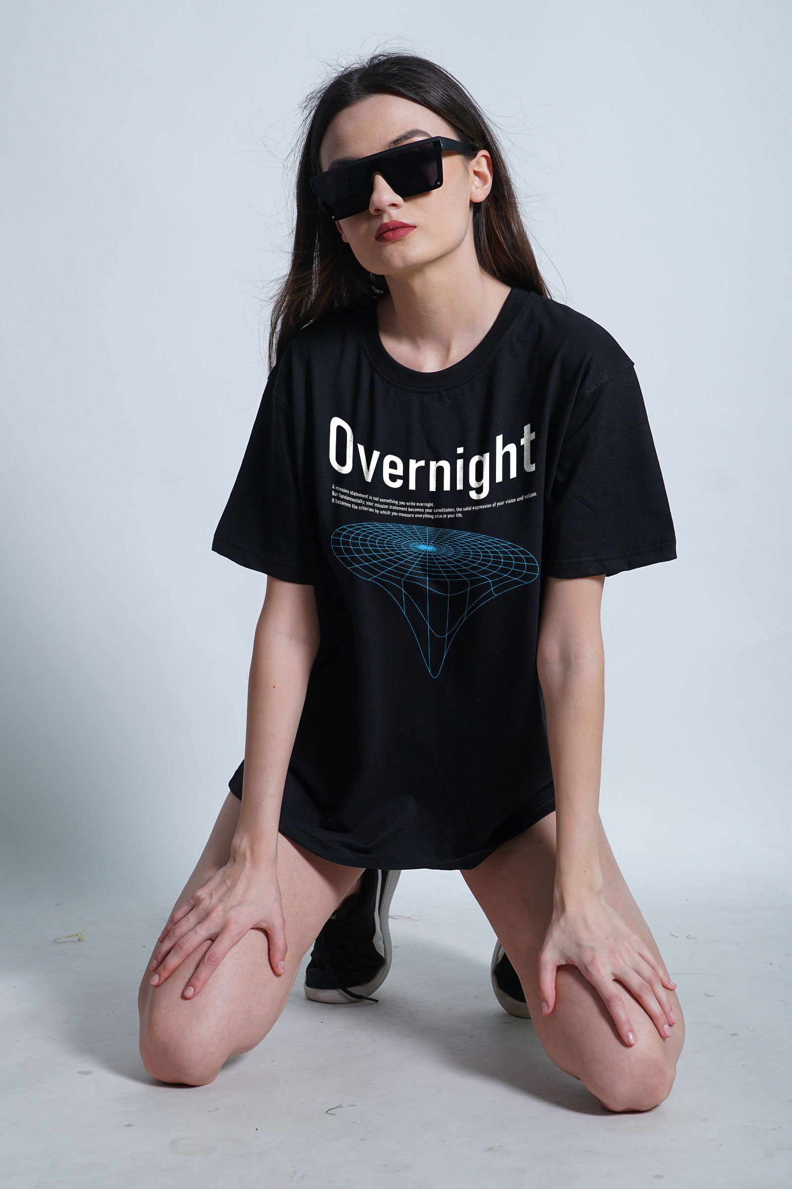 Overnight Streetwear Fashion Graphic Art T-shirt For Women