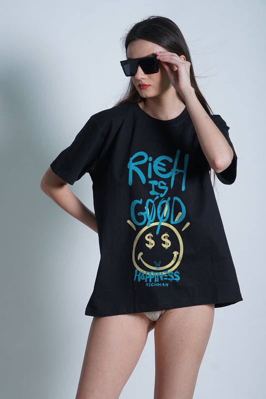 Rich is Good Streetwear Fashion Graphic Art T-shirt For Women