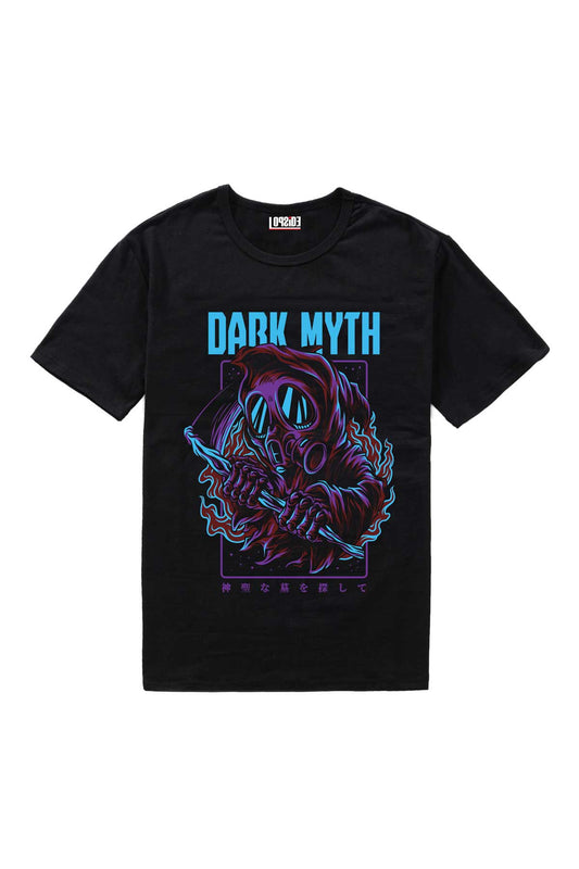 Dark Myth Illustration Art Half Sleeve Oversized Unisex T-shirt