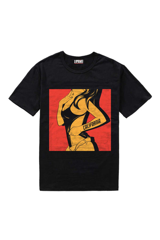 Women Hand Drawn Illustration Artwork Half Sleeve Oversized Unisex T-shirt