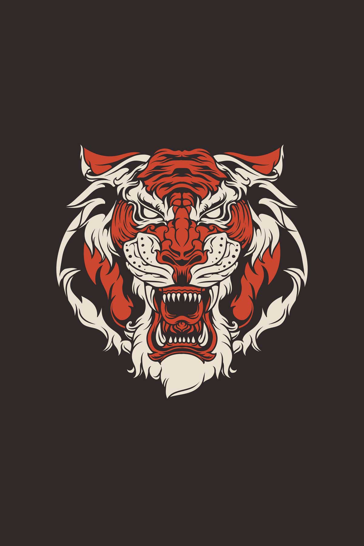 Vintage Tiger Graphic Art Half Sleeve Oversized Unisex T-shirt