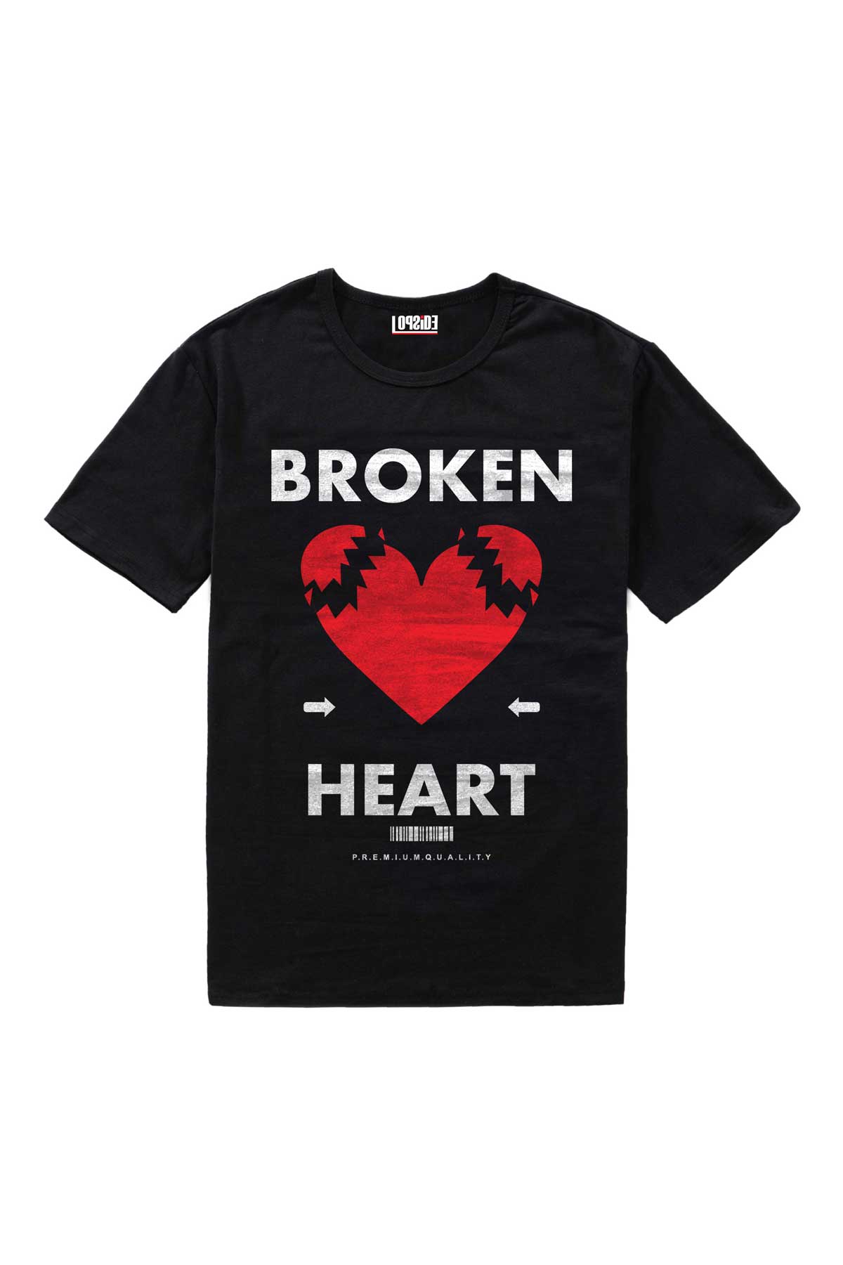 Aesthetic Broken Heart Urban Style Graphic Art Oversized Unisex T-shirt