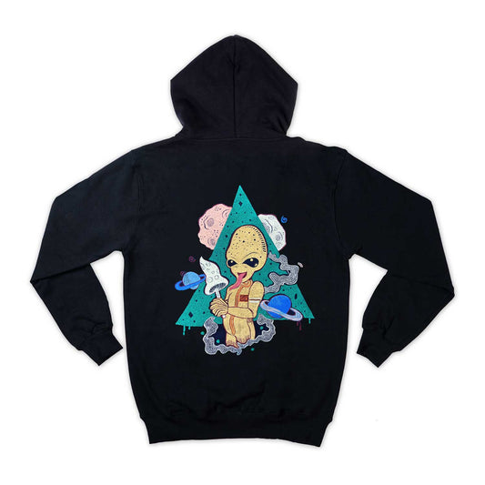 Alien Trip Embroidered Loose Fit Unisex Hoodie