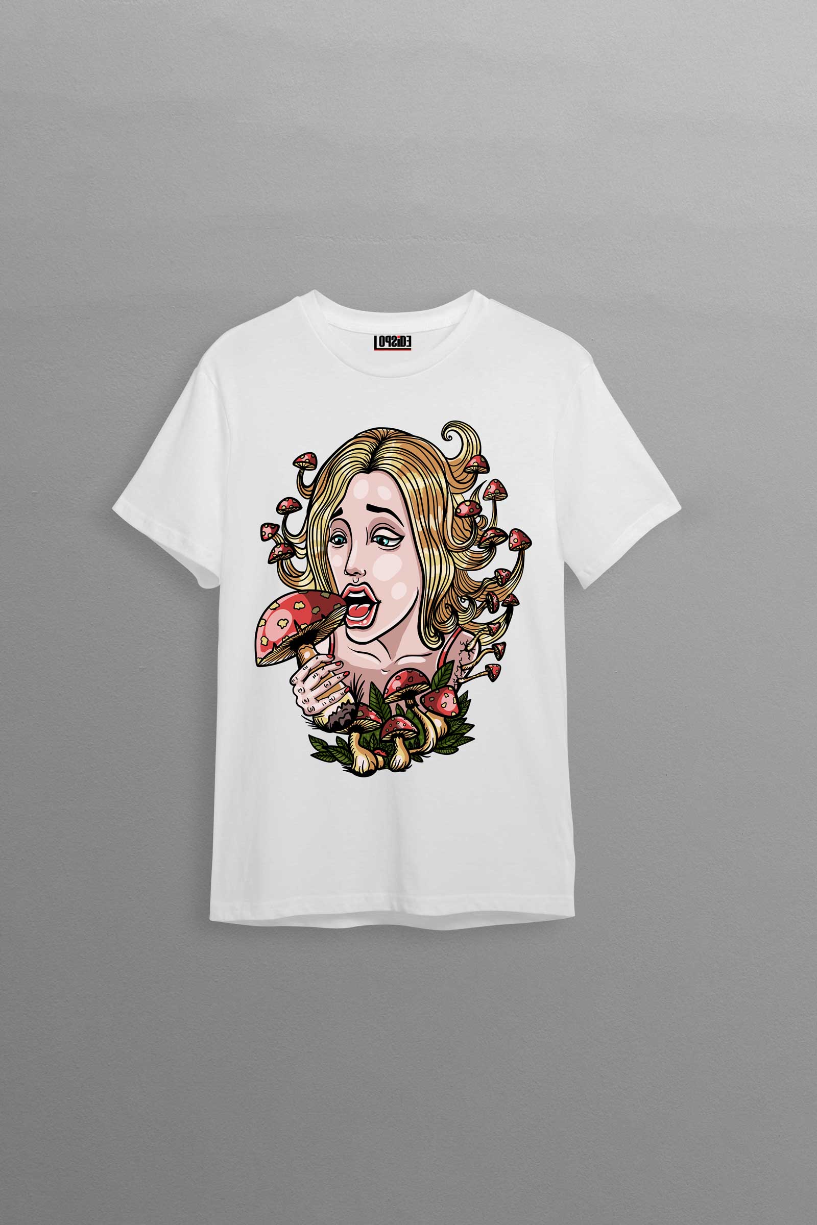 Psy Art White Oversized Unisex T-shirt