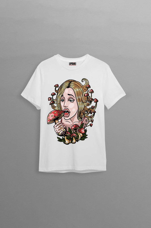 Psy Art White Oversized Unisex T-shirt