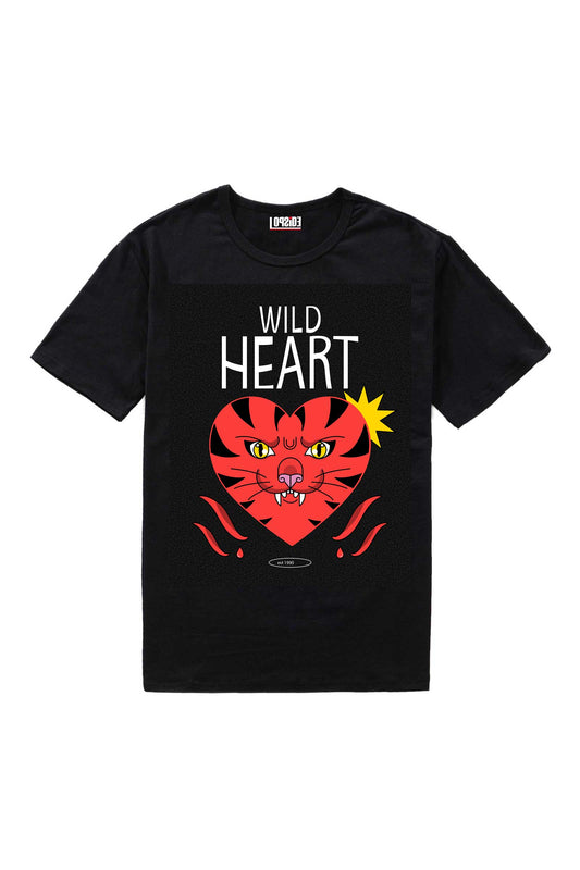 Wild Heart Black Oversized Unisex T-shirt