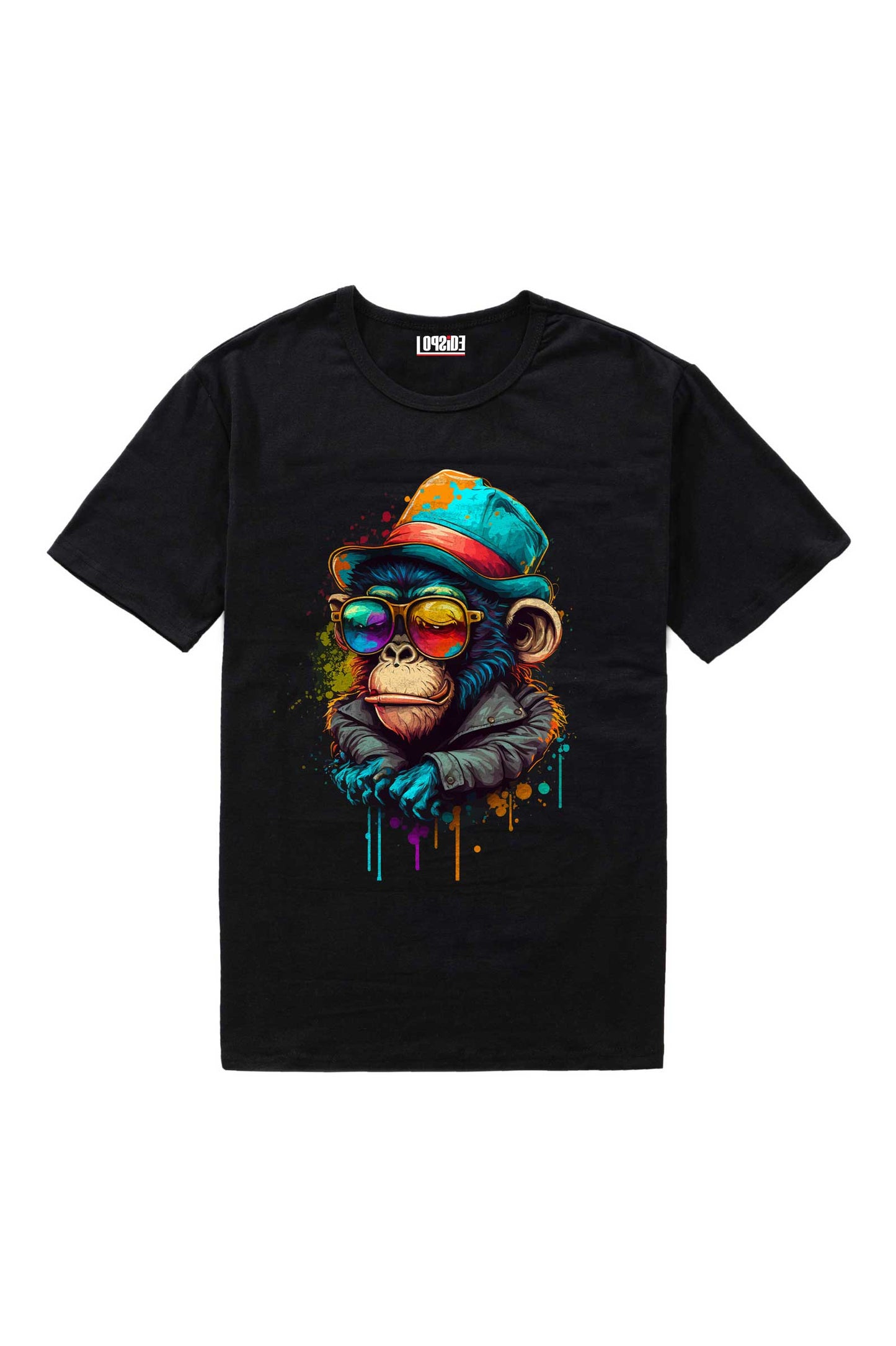 Dripping Monkey Black Oversized Unisex T-shirt