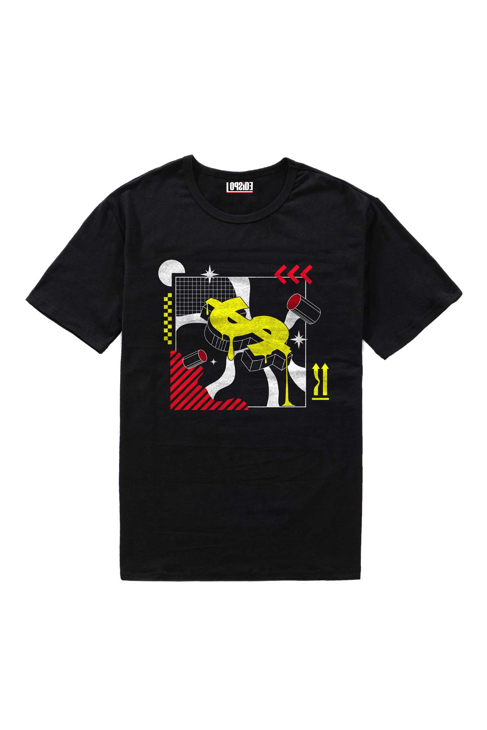 Hand Drawn Streetwear Design Black Oversized Unisex T-shirt
