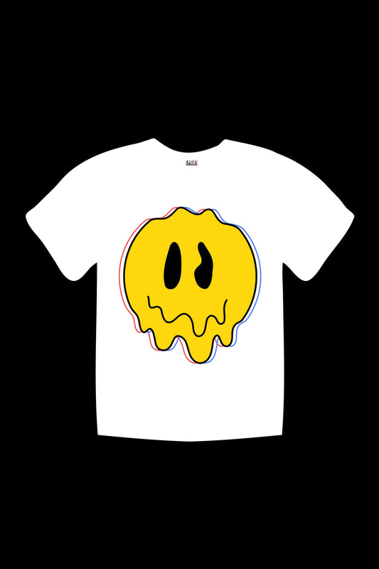 Funny Melt Smile Face Oversized Unisex T-shirt