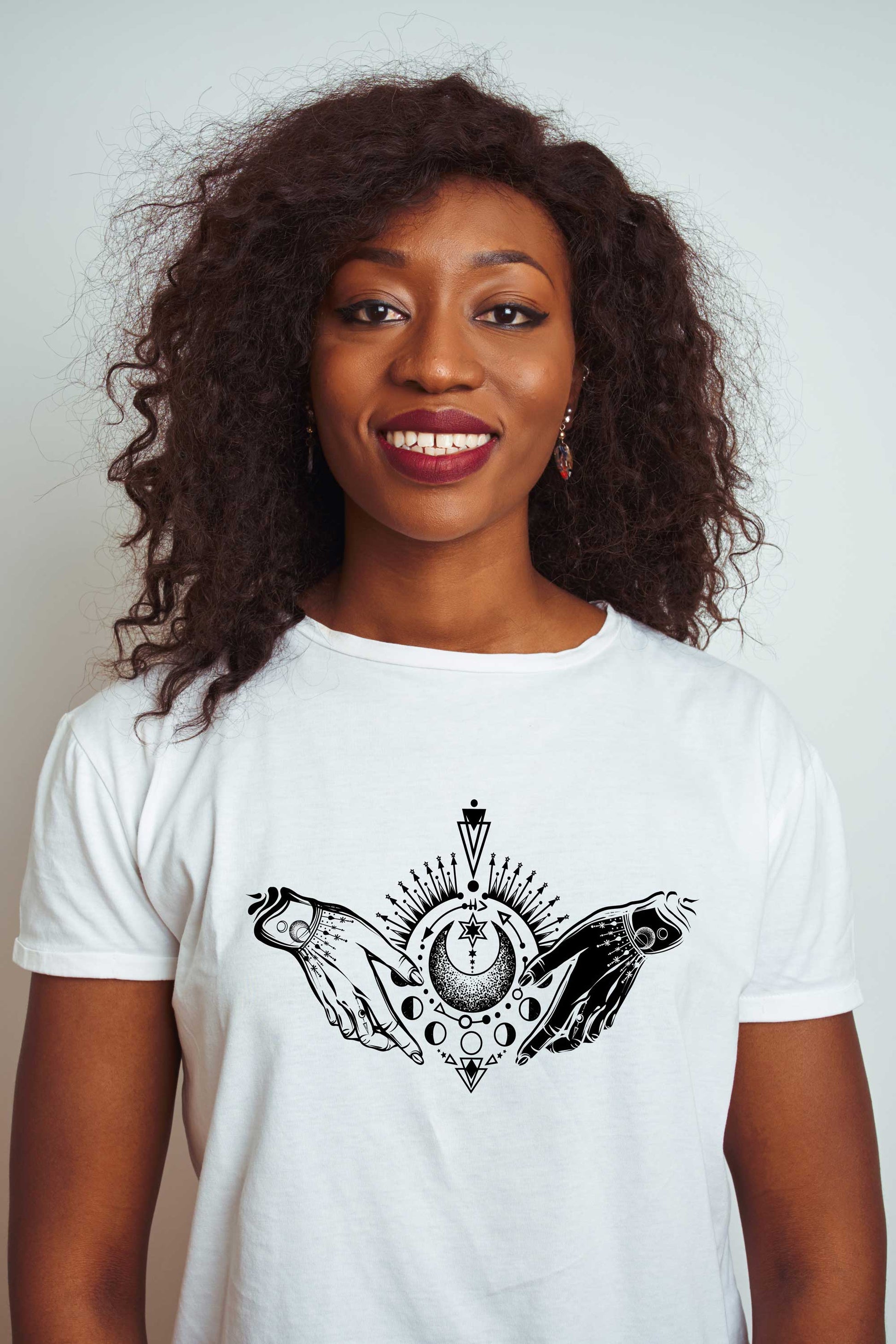 Magical Astrology Alchemy White T-shirt For Women