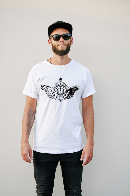 Magical Astrology Alchemy White T-shirt For Men