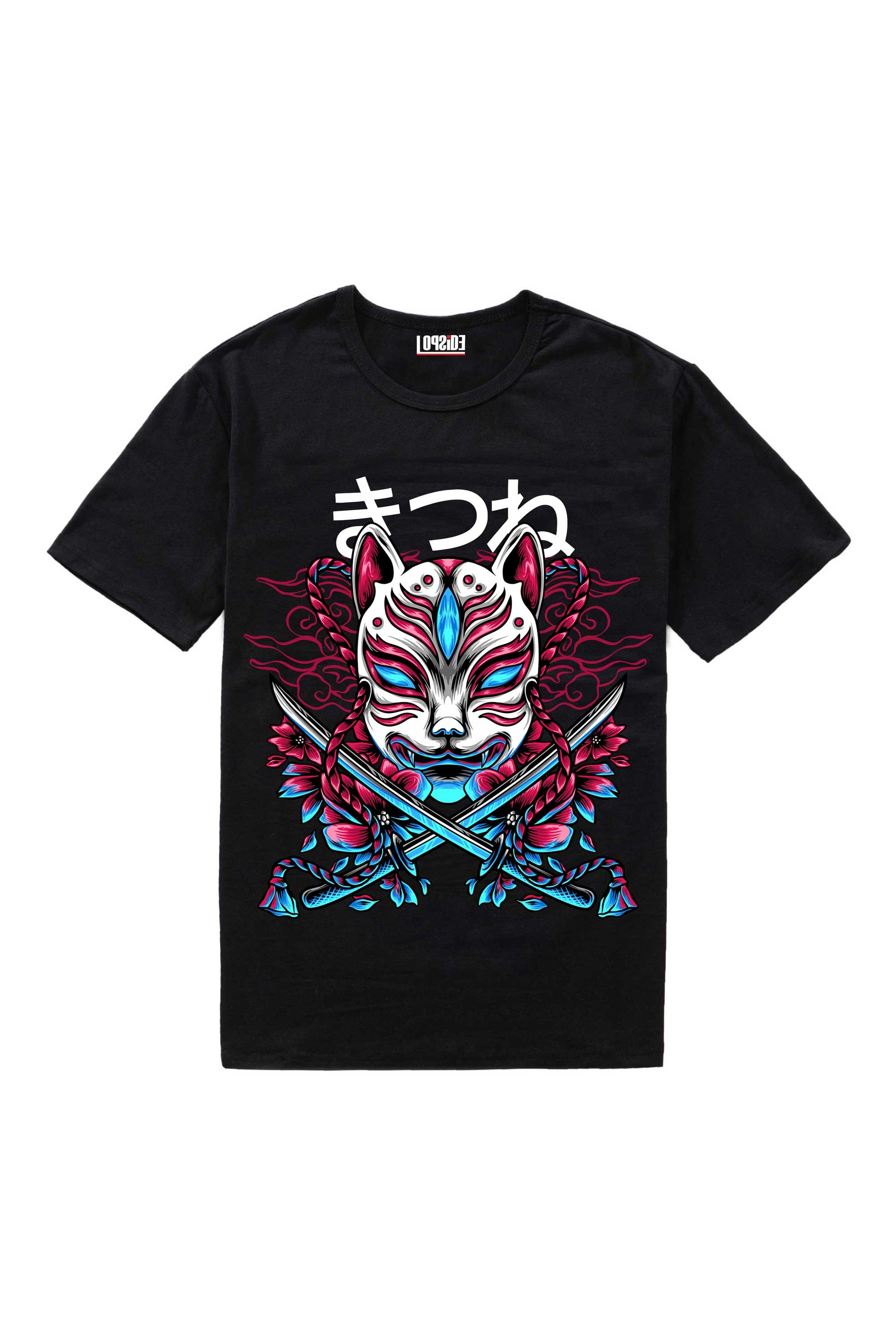 The Kitsune Japan And Swords Oversized Unisex T-shirt