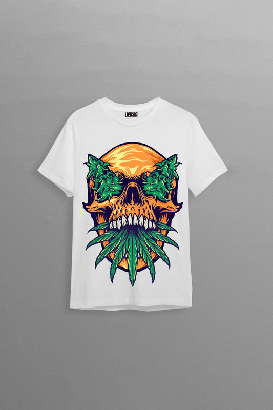 Skull Kush White Oversized Unisex T-shirt