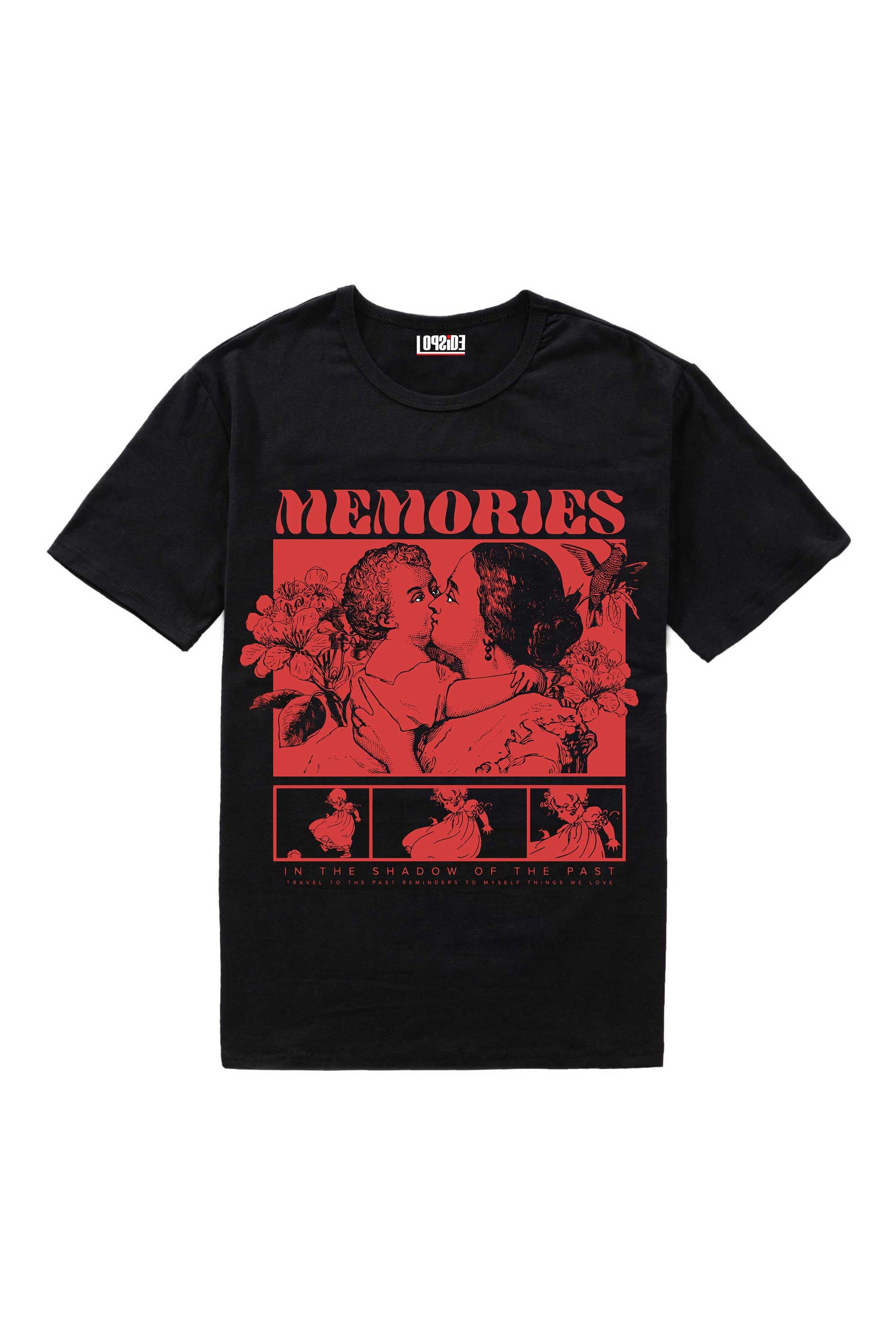 Memories In The Shadow Of The Past Black Oversized Unisex T-shirt