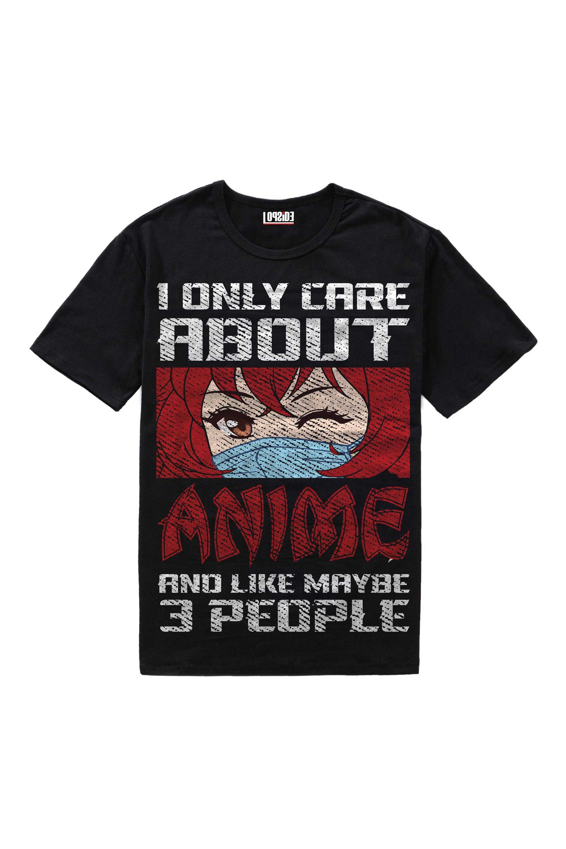 I Only Care About Anime And Like Maybe 3 People Black Oversized Unisex T-shirt