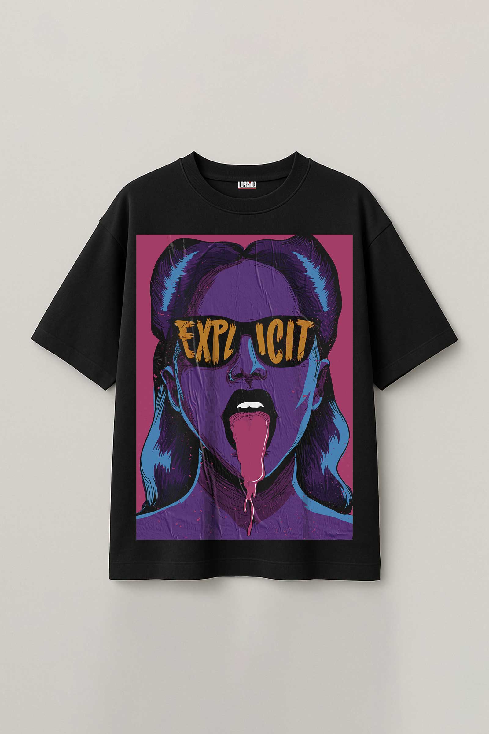 Explicit Art Black Oversized T-shirt
