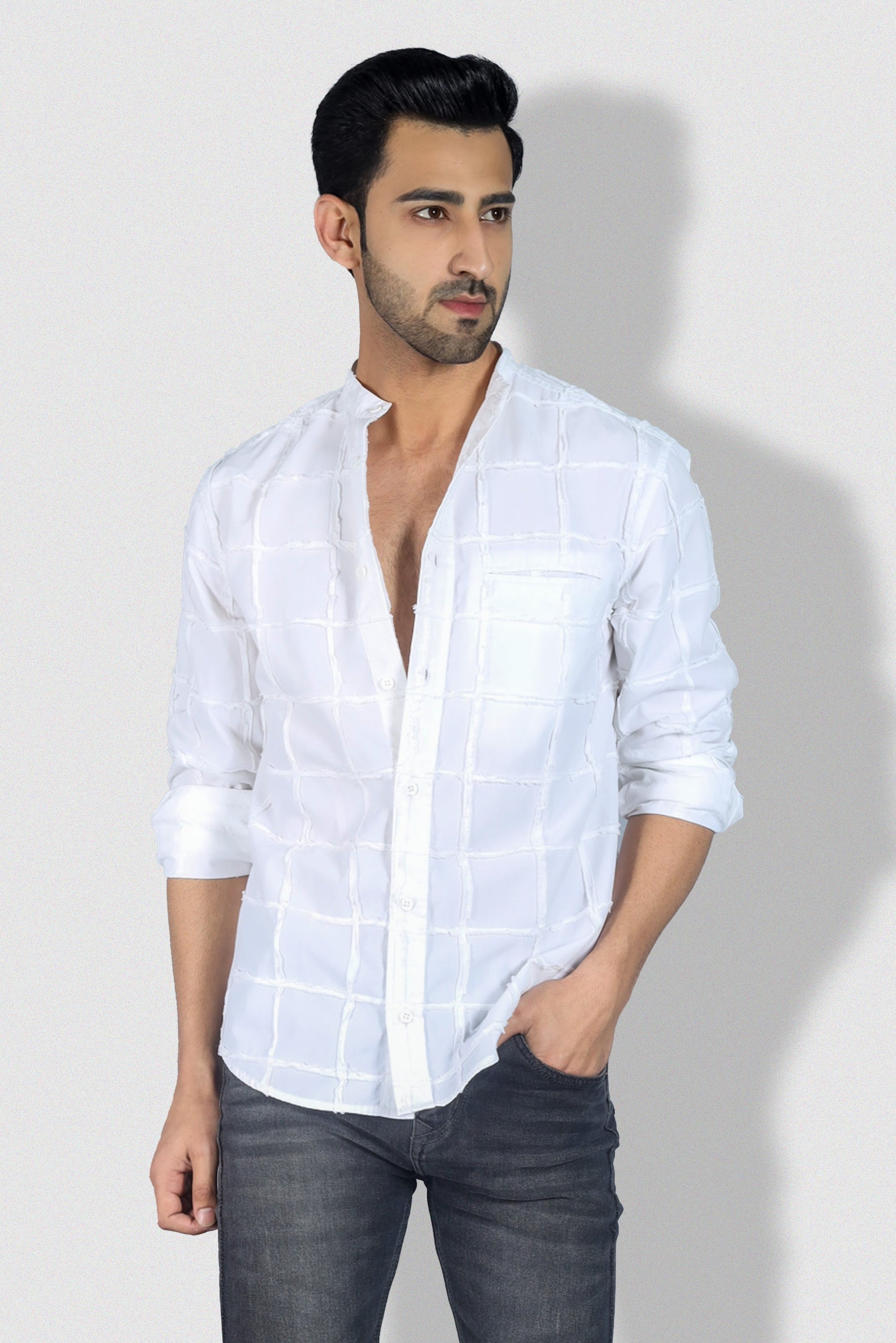 Omar Men's White Poplin Shirt