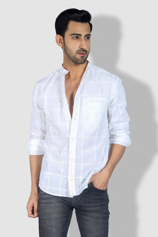 Omar Men's White Poplin Shirt