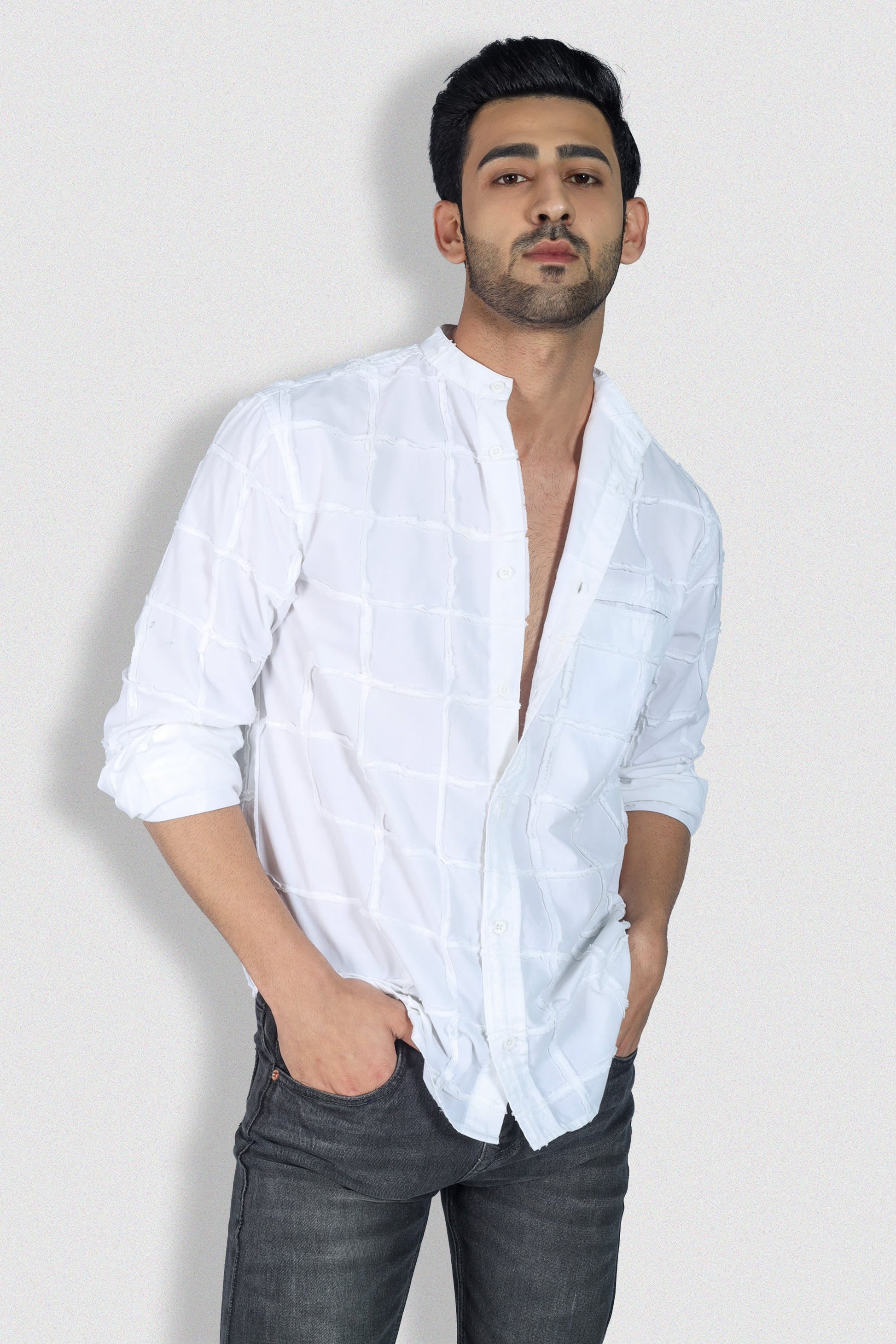 Omar Men's White Poplin Shirt