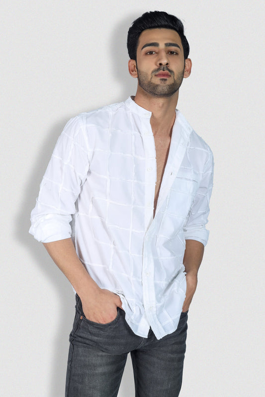 Omar Men's White Poplin Shirt