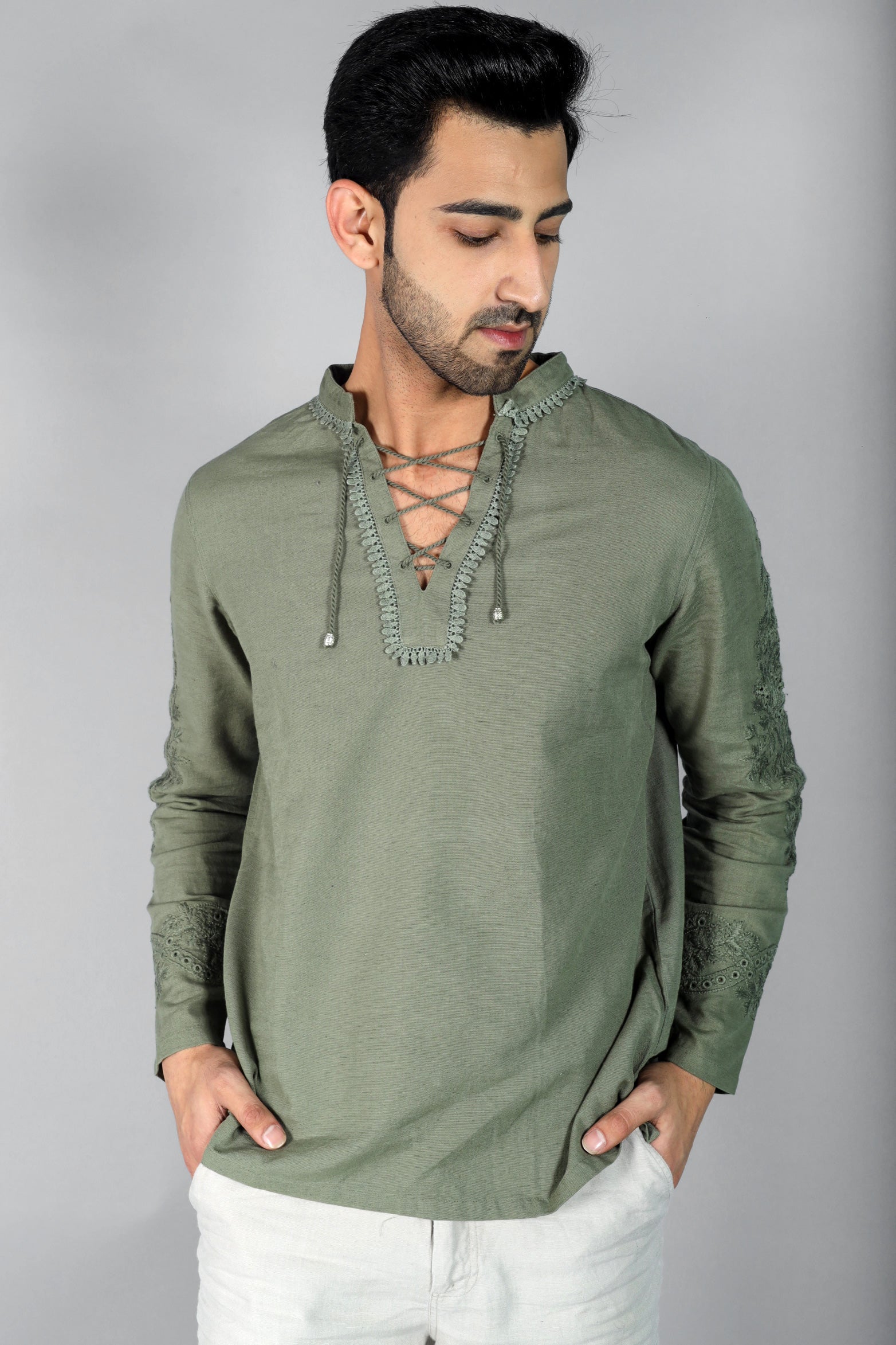 Lucas Men's Embroidered Shirt