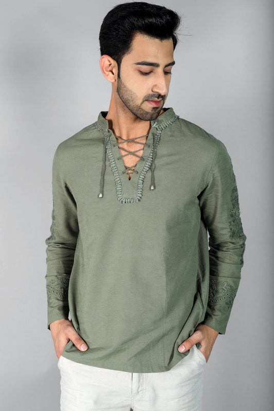 Lucas Men's Embroidered Shirt