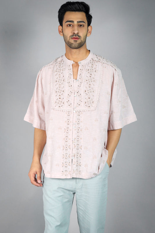 Dexter Men's Cutwork Embroidered Shirt