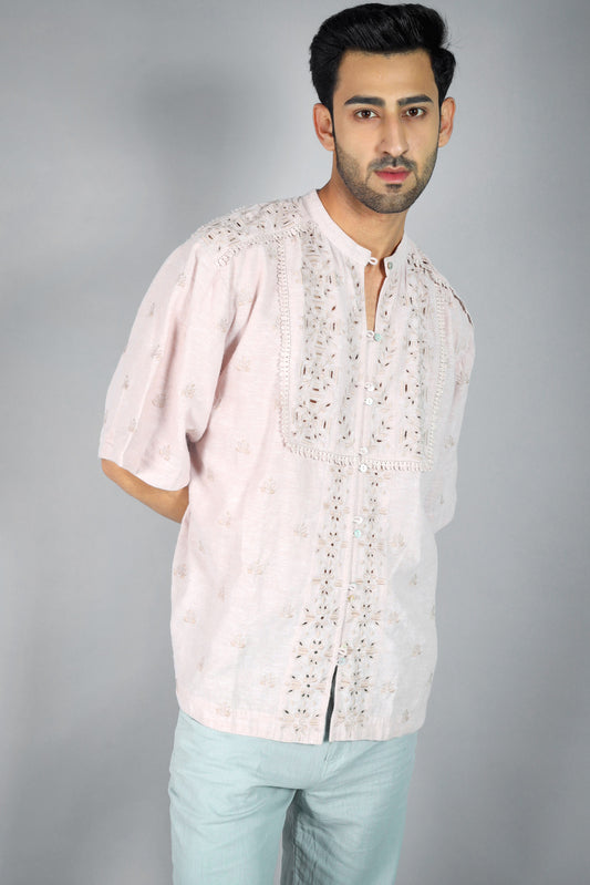 Dexter Men's Cutwork Embroidered Shirt