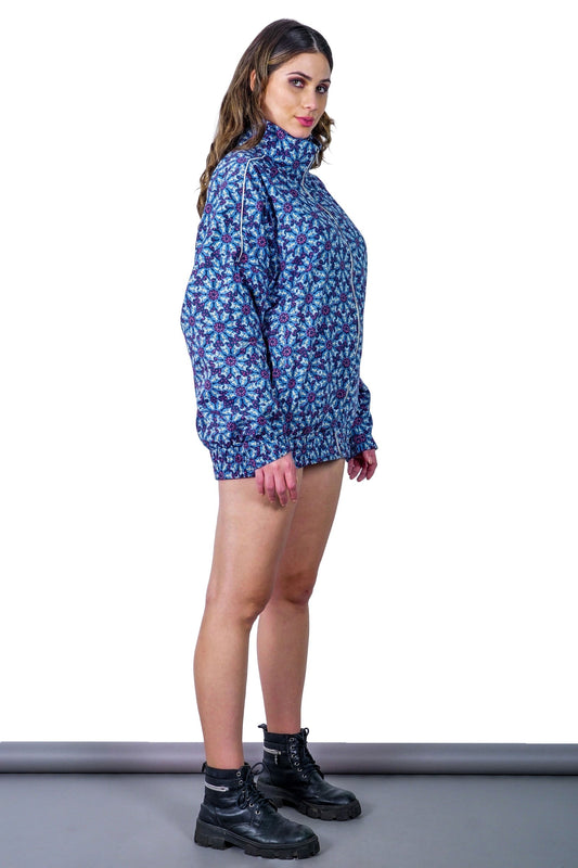 Barcelona Drop Shoulder Printed Twill Bomber Jacket